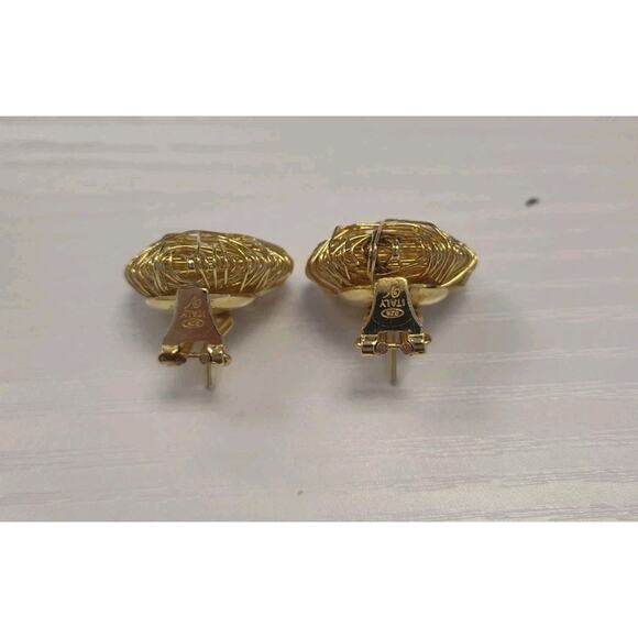 Lot Of 7 Gold Tone Jewelry 925 Sterling Silver 2 Necklaces 5 Pairs Earrings 165g - Picture 6 of 16